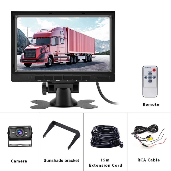 Vehicle Backup Camera 7 inch Monitor Kit Waterproof Ahd 1080p Night Vision Rear View Camera Black K484-PAU_0JOP1L4Y
