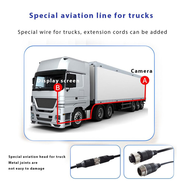 Vehicle Backup Camera 7 inch Monitor Kit Waterproof Ahd 1080p Night Vision Rear View Camera Black K484-PAU_0JOP1L4Y
