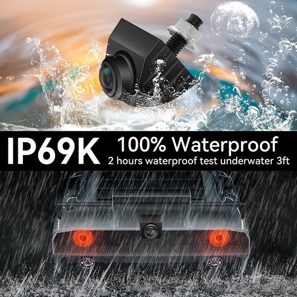 Backup/Front/Side View Camera 170° Wide Angle AHD 720P Reverse Rear Cam With 4 Infrared Lights For  K484-PAU_0K3Z2QGY