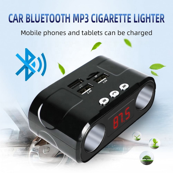 Car Fm Transmitter Bluetooth Hands-free Car Kit Mp3 Music Player Quick Charge Charger Cigarette Lig K484-PAU_0IWM8OQC