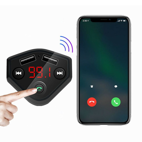 B4 12V 24V Car Cigarette Lighter Socket USB Charger MP3 Player Bluetooth Hands-free Golden K484-PAU_0GJBSPBF
