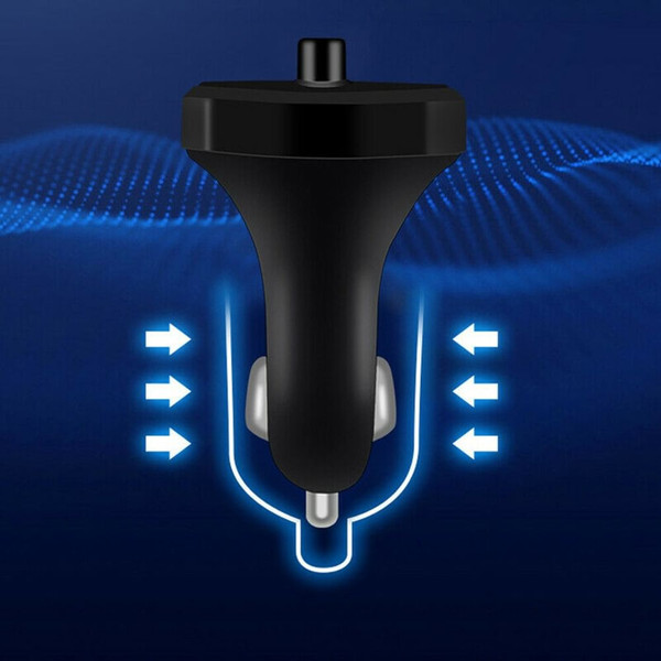 B4 12V 24V Car Cigarette Lighter Socket USB Charger MP3 Player Bluetooth Hands-free Black K484-PAU_0GJBBMXY