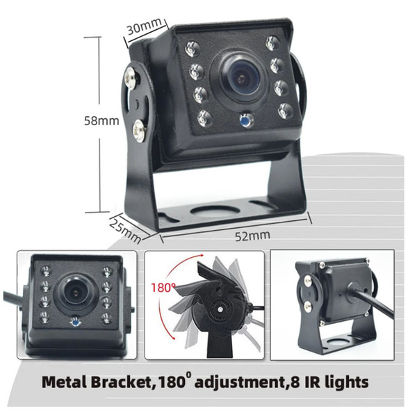 12-24v Wire Control Car Monitor TFT LCD 360-degree Rotating Camera Truck Parking Rear View System ( K484-PEL_0PXEIO6Y
