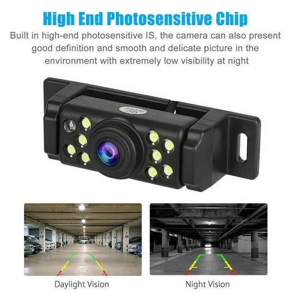 Car Rear View Backup Camera Kit 5 inch LCD HD Display 9LED Parking Night Vision Camera Monitor Syst K484-PAU_0JM5XWFR