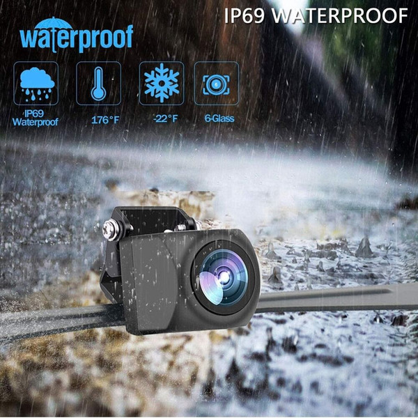 Backup Camera for Trucks 7 inch Dvr Monitor System Waterproof Night Vision Rear View Camera Kit Bla K484-PAU_0JOETM4Q