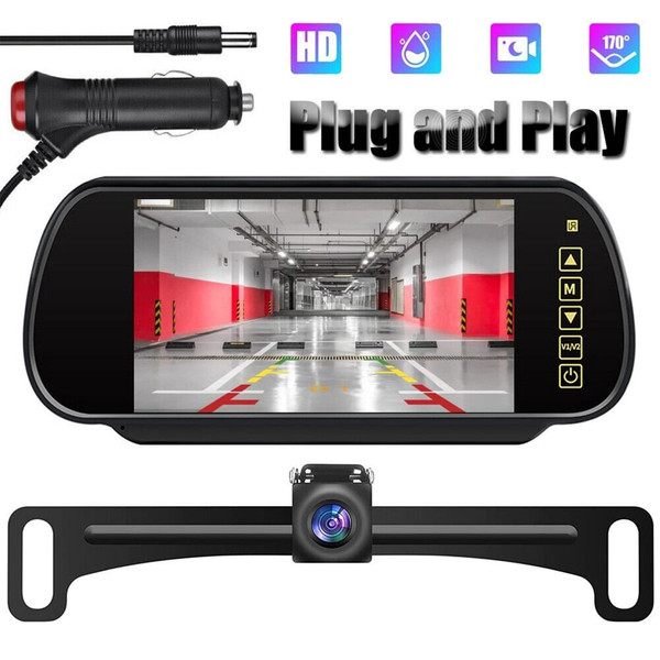 Backup Camera for Trucks 7 inch Dvr Monitor System Waterproof Night Vision Rear View Camera Kit Bla K484-PAU_0JOETM4Q
