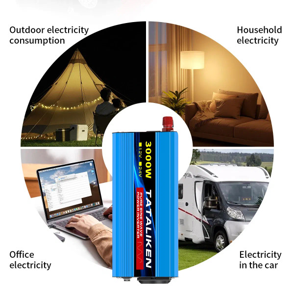 Color Name: WHITE - Pure Sine Wave Inverter 1600W/2200W/3000W/4000W DC 12V/24V to AC 220V 50hz Powe F640-12000035473701500