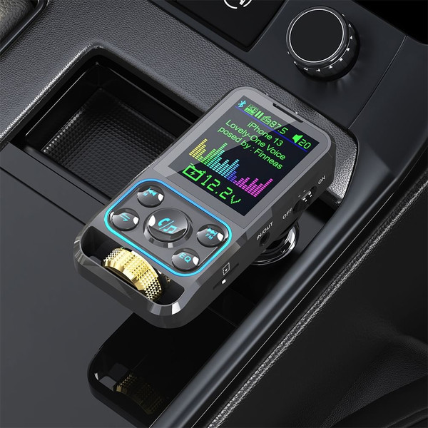 Fm Transmitter Wireless Car Handsfree Bluetooth Mp3 Player Black K484-PAU_0GZA1I34