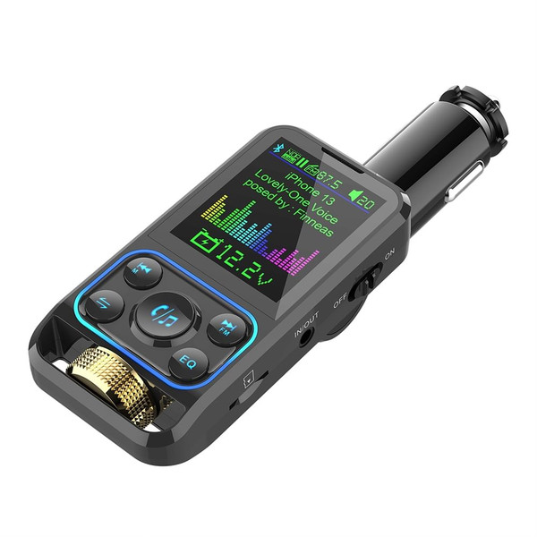Fm Transmitter Wireless Car Handsfree Bluetooth Mp3 Player Black K484-PAU_0GZA1I34