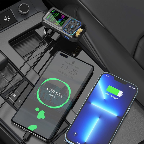 Fm Transmitter Wireless Car Handsfree Bluetooth Mp3 Player Black K484-PAU_0GZA1I34