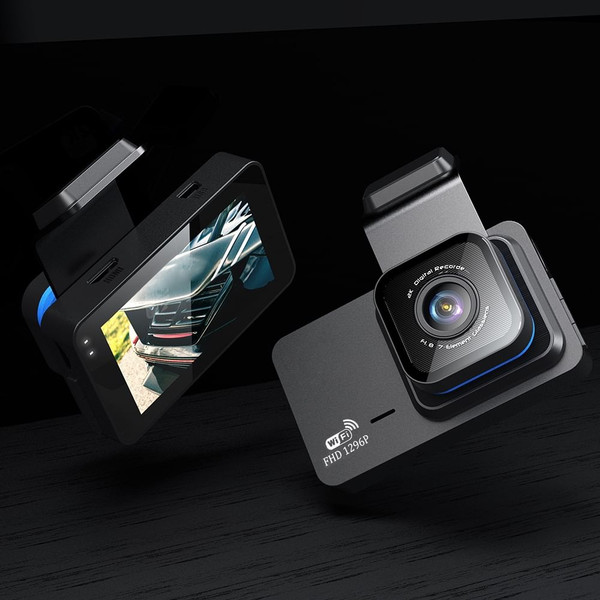 WIFI Dash Cam 3 inch IPS Screen Front Rear Dual Dash Camera 120° Wide Angle Driving Recorder Loop R K484-PAU_0JJQ5VAY