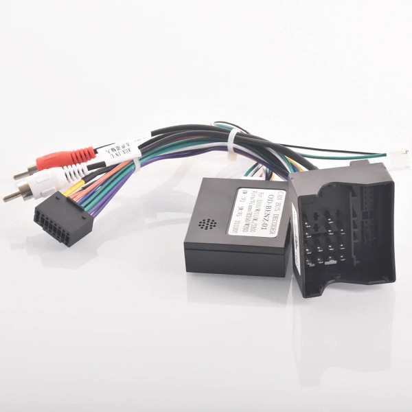 Color Name: Black - Car Radio Stereo Wiring Harness Cable Adapter Android 16pin For Mercedes benz W F640-12000027472986972