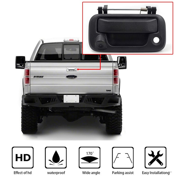 1 Set HD Car Rear View Backup Camera Trunk Handle Reversing Camcorder for Pickup F150 F250 F350 F45 K484-PAU_0H8SJTW2