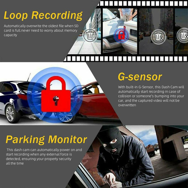 1080P HD Wifi Car Dash Cam DVR Camera 2 Inch Ips Screen Driving Recorder G-sensor Night Vision Camc K484-PAU_0H7QU0C0