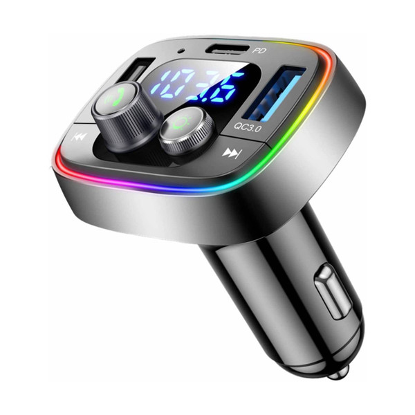 Car Adapter Wireless FM Radio Transmitter Bluetooth 5.0  Black K484-PAU_0G4XJTG3