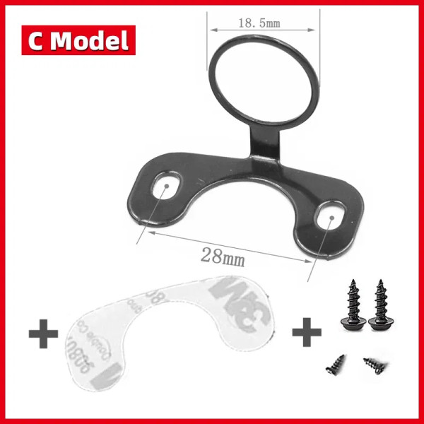 Color Name: Silver - Universal Car Rear Camera Mounting Bracket Black Stainless Steel Holder Case F F640-12000025047594545
