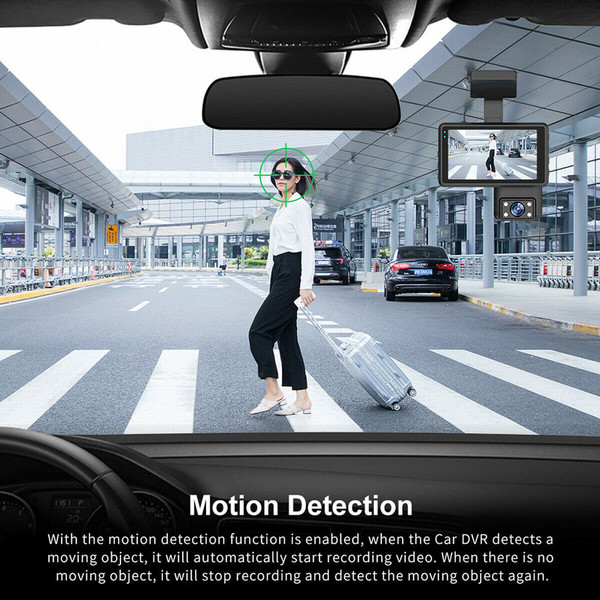 Dual Lens Car Dvr Dash Cam Video Recorder 3-inch HD Display Driving Recorder Camcorder K484-PAU_0FUK9T28
