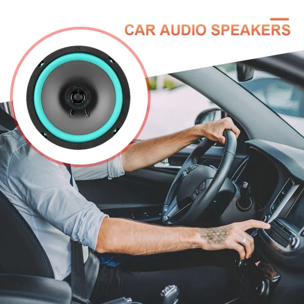 Size: 8" - 4/5/6 Inch Car Speakers 100W/160W Max Universal HiFi Coaxial Subwoofer Car Audio Music S F640-12000037306431789