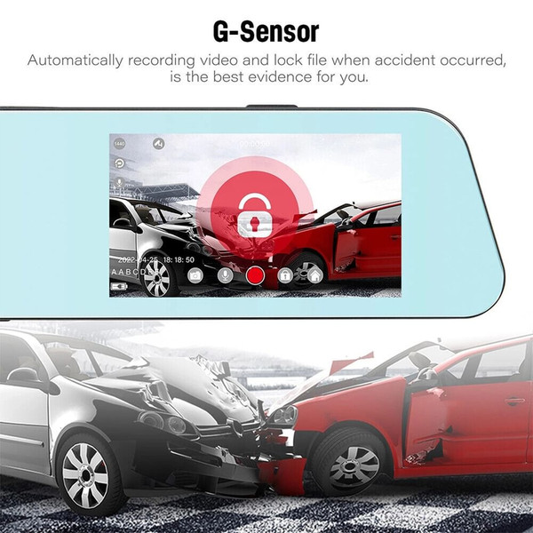 5-inch Rearview Mirror Car Dvr Dash Cam 1080P 2.5d Touch Night Vision Front Rear HD Video Driving R K484-PAU_0INF4DT7