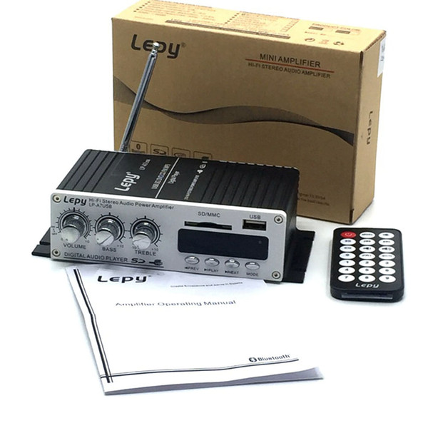 LEPY Bluetooth Mini Power Audio Amplifier Hi-Fi AMP MP3 FM USB SD AUX Car Home Black K484-PAU_054Z00EQ