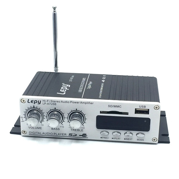 LEPY Bluetooth Mini Power Audio Amplifier Hi-Fi AMP MP3 FM USB SD AUX Car Home Black K484-PAU_054Z00EQ