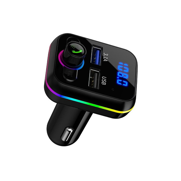 Car Mp3 Music Player Bluetooth-compatible V5.0 Hands Free Call USB U Disk Fm Transmitter Fast Charg K484-PAU_0FIK1Q2J
