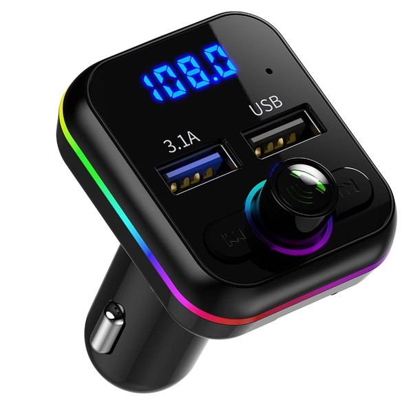 Car Mp3 Music Player Bluetooth-compatible V5.0 Hands Free Call USB U Disk Fm Transmitter Fast Charg K484-PAU_0FIK1Q2J