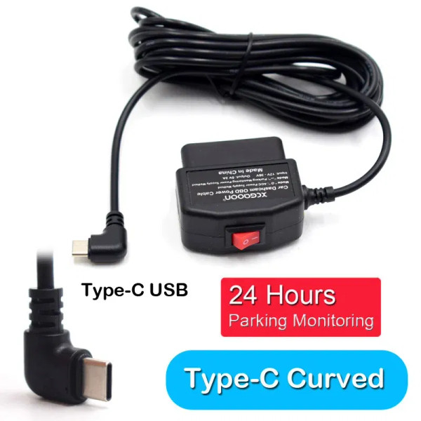 Color Name: green - Dash Cam 24H Parking Monitoring Hardwire Kit Charger Buck Line OBD To USB Adapt F640-12000037969156142