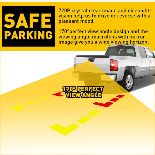 Rear View Camera Backup Tailgate Handle Camera 22755304 Replacement Black K484-PAU_0JWCGAU5