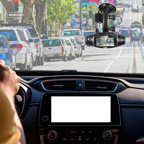 Dual Lens Dash Cam With Mounting Bracket Car Dvr Camera Recorder G-sensor Front + Rear Video 1080p  K484-PAU_0EXOJUB8