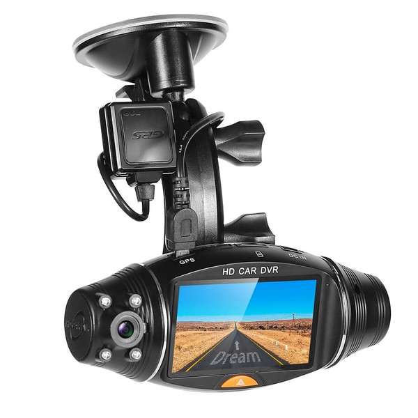 Dual Lens Dash Cam With Mounting Bracket Car Dvr Camera Recorder G-sensor Front + Rear Video 1080p  K484-PAU_0EXOJUB8