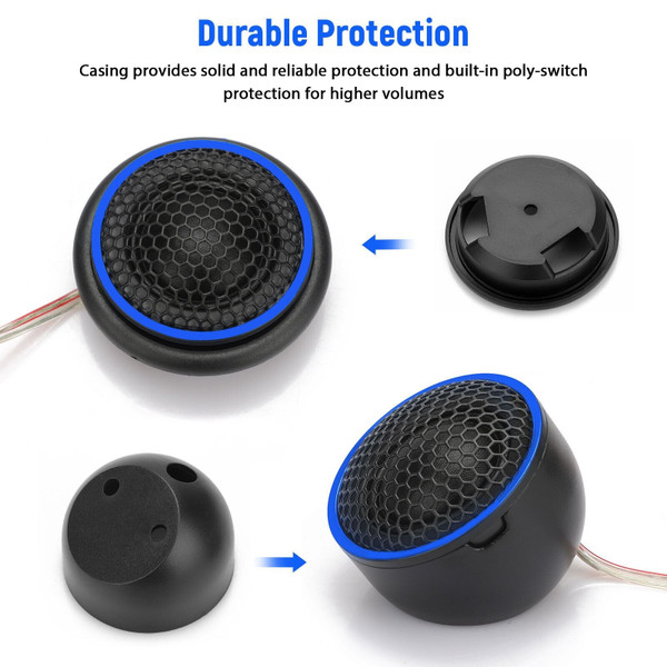 2pcs Car Dome Tweeters 92db Sensitivity High Frequency Audio Speaker K484-PAU_0GM643Q3