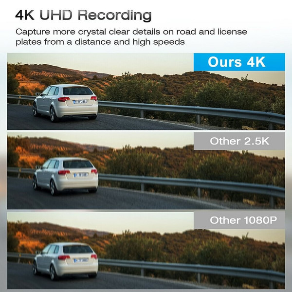 Wifi Dual Dash Cam 4k Gps 12-inch Rear View Mirror Camera HD Car Rear View Dvr Recorder Black K484-PAU_0F7A2I3F