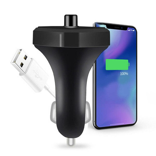 B4 12V 24V Car Cigarette Lighter Socket USB Charger MP3 Player Bluetooth Hands-free Silver K484-PAU_0GJBEPJX