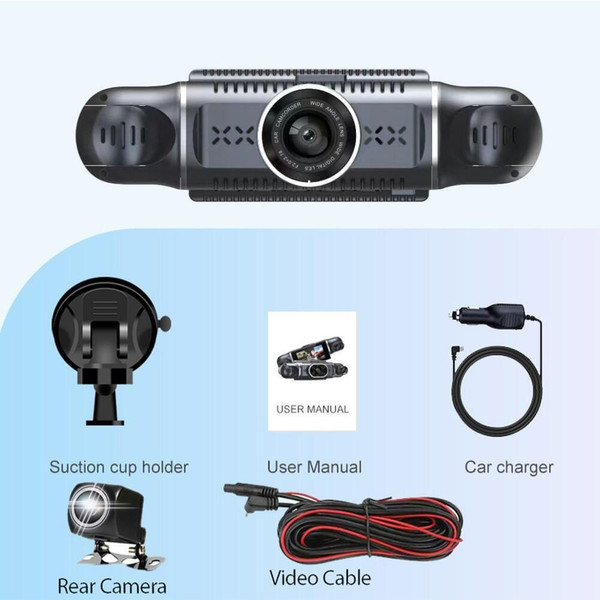 1080P Dash Cam Car Dvr 4 Channel Camera Night Vision G-Sensor Parking Monitor Loop Recording Record K484-PAU_0K3KH4CS