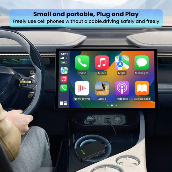 Color: black, Ships From: CHINA - Carlinkit 5.0 2air CarPlay Android Auto Wired to Wireless Adapter F640-12000041180319468