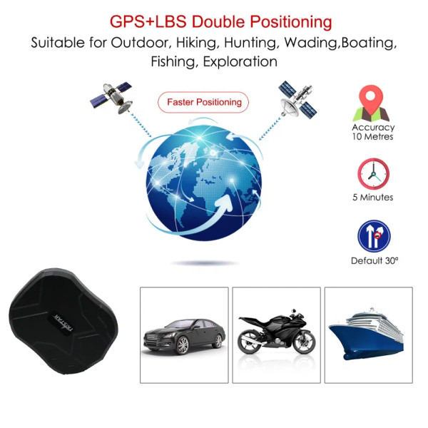 Color: Red - GPS Tracker Car TKSTAR TK905 5000mAh 90 Days Standby Vehicle Tracker GPS Locator Water F640-12000038884486738