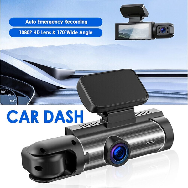 Dash Cam 3.16-inch Dual-lens Driving Recorder Front Inside Camera G-sensor HD Night Vision Wide-ang K484-PAU_0HD5USD3