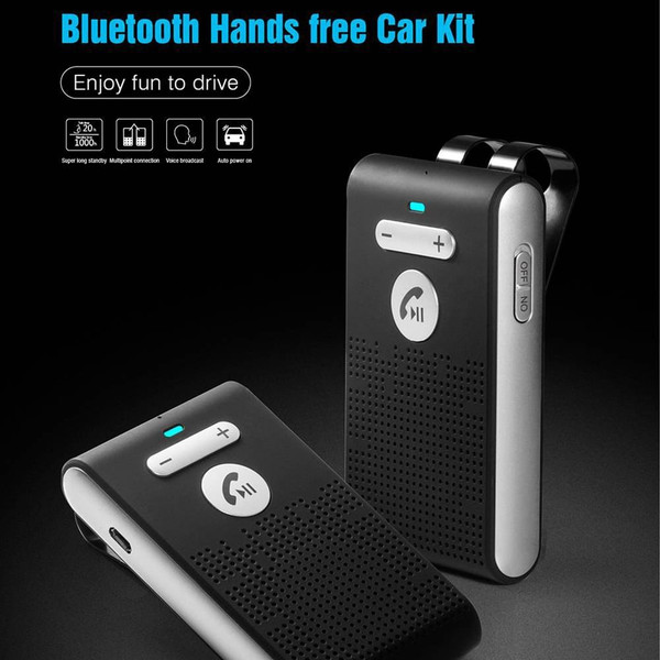 Sun Visor Car Speaker Wireless Handsfree Speakerphone Hands-free Car Kit Bluetooth Black K484-PAU_0GFU5L2D