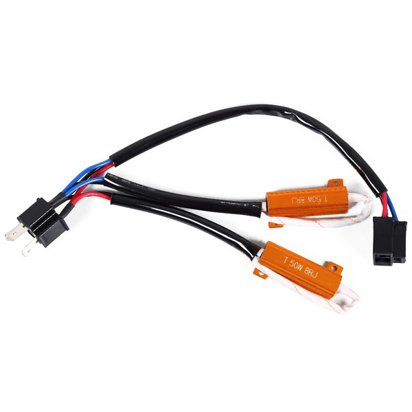 2pcs 50W 8ohm H4 Double Resistance Line Led Load Resistors Connector for Turn Signal Bulb DRL K484-PAU_013K3EAX