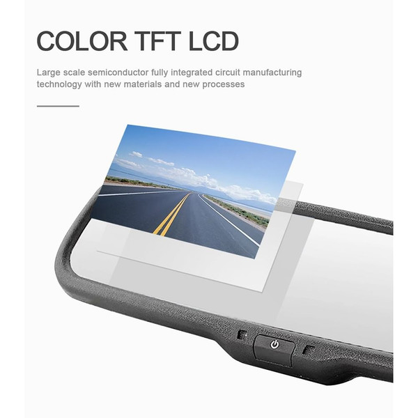 Car Backup Rear View Camera 4.3 Inch Mirror Monitor High Brightness Automatic Dimming Reversing Dis K484-PAU_0I7X6393