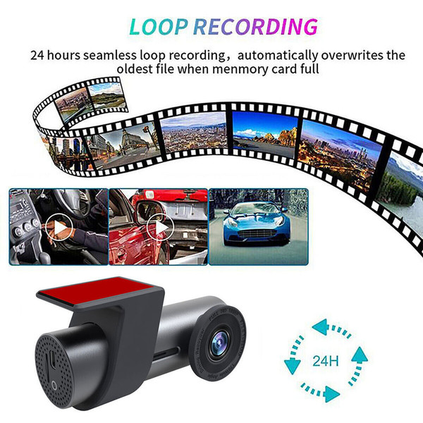 Car Driving Recorder 1080p Hd Wifi Dvr Camera Dual Recording Night Vision Reversing Dash Cam Black K484-PAU_0GV0A70P