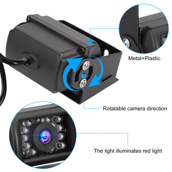 12V-24V Truck Rear View Backup Camera Heavy Duty 18 LEDs CCD High Definition Infrared Fill Light 12 K484-PAU_0KNMJDHG