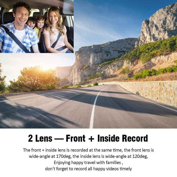 Dash Cam Front Rear Inside 3 Channel Car Camera 4inch Ips Display Ir Night Vision Loop Recording Bl K484-PAU_0JSSAUZ6