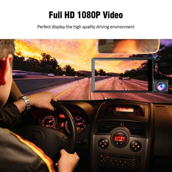 Dash Cam Front Rear Inside 3 Channel Car Camera 4inch Ips Display Ir Night Vision Loop Recording Bl K484-PAU_0JSSAUZ6
