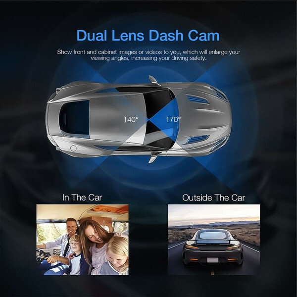 1.5-inch Car Dash Cam Dual Camera 1080p Starlight Night Vision Car Inside Outside Driving Recorder  K484-PAU_0EXJDP7A