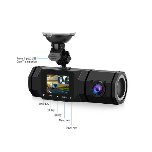 1.5-inch Car Dash Cam Dual Camera 1080p Starlight Night Vision Car Inside Outside Driving Recorder  K484-PAU_0EXJDP7A