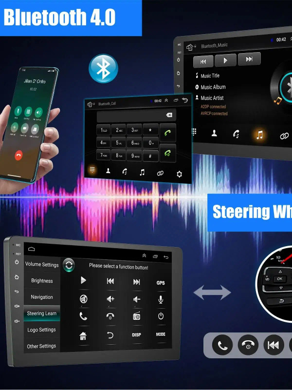 Color: Silver, Ships From: CHINA - ?‹ESSGOO Car Radio 2 Din 7"/9"/10" Carplay Auto Android 13 Mp5 U F640-12000037070444256