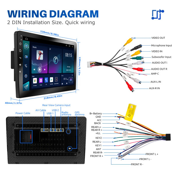 Color: Silver, Ships From: CHINA - ?‹ESSGOO Car Radio 2 Din 7"/9"/10" Carplay Auto Android 13 Mp5 U F640-12000037070444256