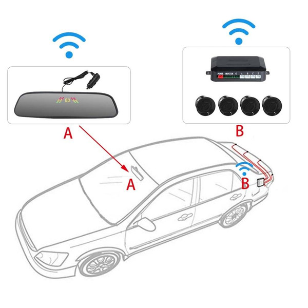 Car Reversing Parking Camera Wireless Parking Sensor Car Rear View Parking Sennor Kit Detector Led  K484-PAU_0AE9B2FQ